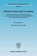 Arnim |  Defizite in Staat und Verwaltung | Buch |  Sack Fachmedien