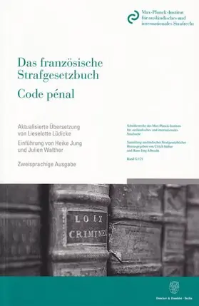  Das französische Strafgesetzbuch - Code pénal | Buch |  Sack Fachmedien