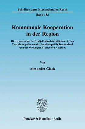 Glock |  Kommunale Kooperation in der Region | Buch |  Sack Fachmedien