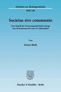 Blath |  Societas sive communio | Buch |  Sack Fachmedien