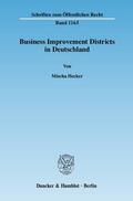 Hecker |  Business Improvement Districts in Deutschland | Buch |  Sack Fachmedien