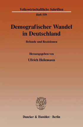 Heilemann |  Demografischer Wandel in Deutschland | Buch |  Sack Fachmedien