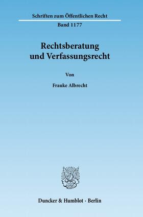 Albrecht |  Rechtsberatung und Verfassungsrecht | Buch |  Sack Fachmedien