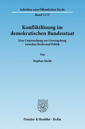 Smith |  Konfliktlösung im demokratischen Bundesstaat | Buch |  Sack Fachmedien