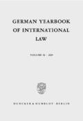 Giegerich / Proelß |  German Yearbook of International Law / Jahrbuch für Internationales Recht. Vol. 52 (2009) | Buch |  Sack Fachmedien