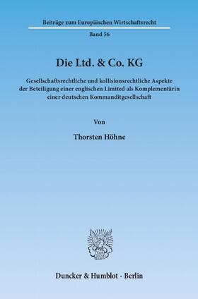 Höhne |  Die Ltd. & Co. KG | Buch |  Sack Fachmedien