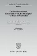 Wickström |  Öffentliche Finanzen, Fiskalwettbewerb, Nachhaltigkeit und soziale Wohlfahrt | Buch |  Sack Fachmedien