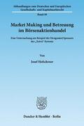 Hofschroer |  Market Making und Betreuung im Börsenaktienhandel | Buch |  Sack Fachmedien