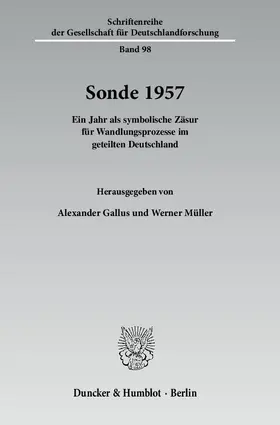 Gallus / Müller |  Sonde 1957 | Buch |  Sack Fachmedien