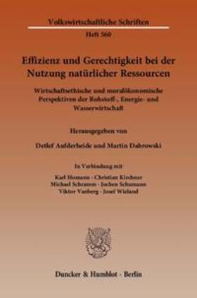 Aufderheide / Dabrowski | Nutzung natürlicher Ressourcen | Buch | sack.de