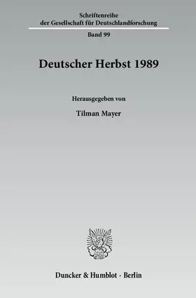 Mayer |  Deutscher Herbst 1989. | Buch |  Sack Fachmedien