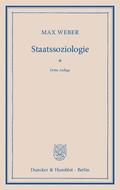 Weber / Winckelmann |  Staatssoziologie | Buch |  Sack Fachmedien