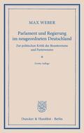 Weber |  Parlament und Regierung im neugeordneten Deutschland | Buch |  Sack Fachmedien