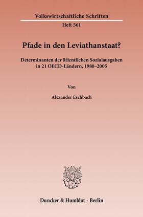 Eschbach |  Pfade in den Leviathanstaat? | Buch |  Sack Fachmedien