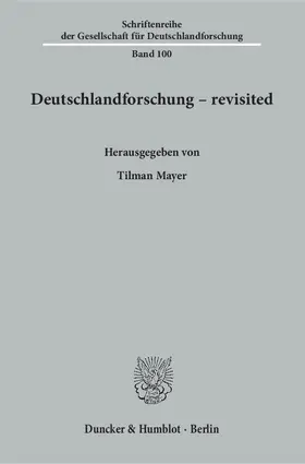 Mayer |  Deutschlandforschung – revisited. | Buch |  Sack Fachmedien