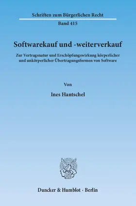 Hantschel |  Softwarekauf und -weiterverkauf | Buch |  Sack Fachmedien