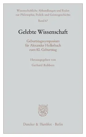 Robbers |  Gelebte Wissenschaft | Buch |  Sack Fachmedien