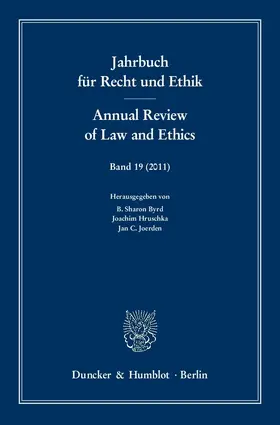 Joerden / Hruschka / Byrd |  Jahrbuch für Recht und Ethik / Annual Review of Law and Ethics | Buch |  Sack Fachmedien