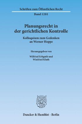 Erbguth / Kluth | Planungsrecht in der gerichtlichen Kontrolle | Buch | sack.de