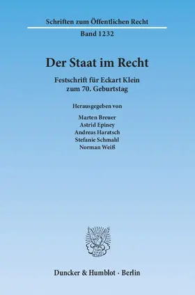 Breuer / Epiney / Haratsch |  Der Staat im Recht | Buch |  Sack Fachmedien
