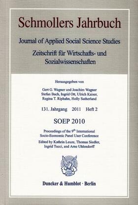 Leuze / Siedler / Tucci | SOEP 2010 | Buch | 978-3-428-13743-5 | sack.de