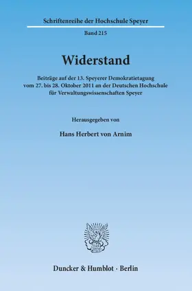 Arnim | Widerstand | Buch | 978-3-428-13937-8 | www.sack.de
