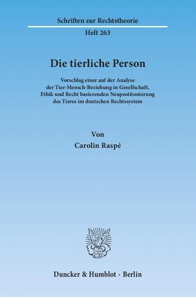 Raspé | Die tierliche Person | Buch | 978-3-428-13972-9 | sack.de