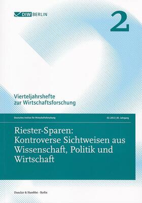  Riester-Sparen: Kontroverse Sichtweisen aus Wissenschaft, Politik und Wirtschaft | Buch |  Sack Fachmedien