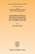 Gokel |  Sprachliche Indizien für inneres System bei Q. Cervidius Scaevola | Buch |  Sack Fachmedien