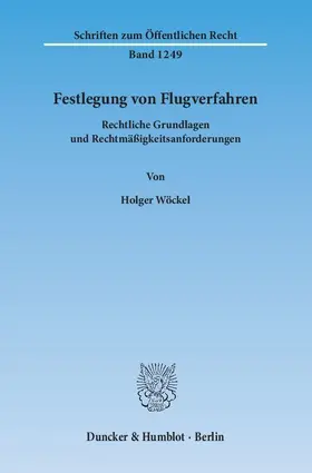Wöckel |  Festlegung von Flugverfahren | Buch |  Sack Fachmedien