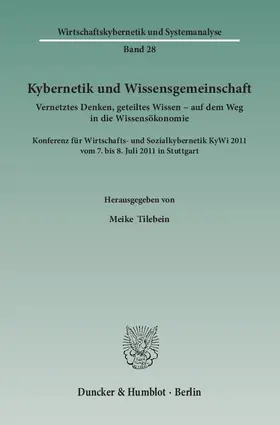 Tilebein |  Kybernetik und Wissensgemeinschaft | Buch |  Sack Fachmedien