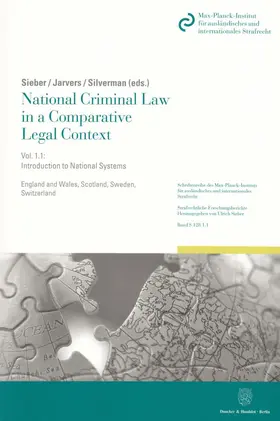 Sieber / Jarvers / Silverman |  National Criminal Law in a Comparative Legal Context | Buch |  Sack Fachmedien