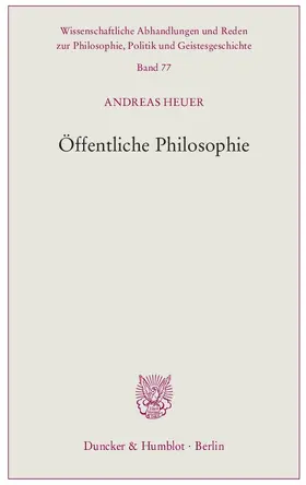 Heuer |  Öffentliche Philosophie | Buch |  Sack Fachmedien