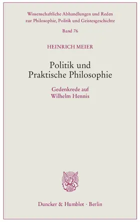Meier |  Politik und Praktische Philosophie | Buch |  Sack Fachmedien