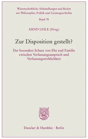 Uhle |  Zur Disposition gestellt? | Buch |  Sack Fachmedien