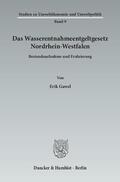 Gawel |  Das Wasserentnahmeentgeltgesetz Nordrhein-Westfalen | Buch |  Sack Fachmedien