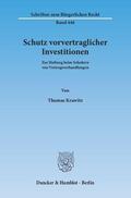 Krawitz |  Schutz vorvertraglicher Investitionen | Buch |  Sack Fachmedien
