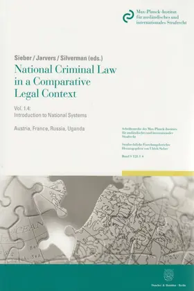 Sieber / Jarvers / Silverman | National Criminal Law in a Comparative Legal Context | Buch | 978-3-428-14691-8 | www.sack.de