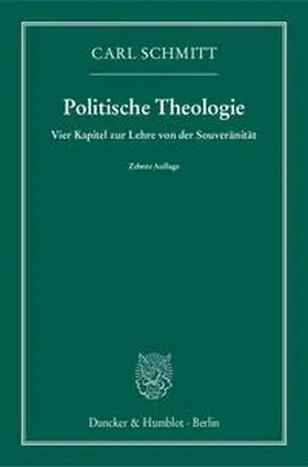 Schmitt |  Politische Theologie | Buch |  Sack Fachmedien