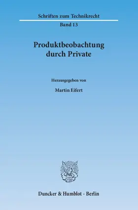 Eifert |  Produktbeobachtung durch Private | Buch |  Sack Fachmedien