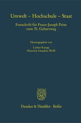 Knopp / Wolff |  Umwelt – Hochschule – Staat | Buch |  Sack Fachmedien
