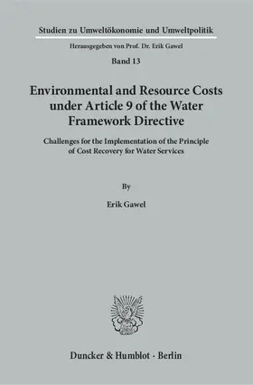 Gawel |  Environmental and Resource Costs under Article 9 of the Water Framework Directive | Buch |  Sack Fachmedien