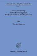 Hennrich |  Hennrich, T: Cloud Computing - Herausf. Datenschutz | Buch |  Sack Fachmedien