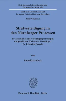 Salleck |  Strafverteidigung in den Nürnberger Prozessen. | Buch |  Sack Fachmedien