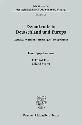 Jesse / Sturm |  Demokratie in Deutschland und Europa | Buch |  Sack Fachmedien