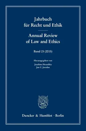Hruschka / Joerden |  Jahrbuch für Recht und Ethik - Annual Review of Law and Ethics. | Buch |  Sack Fachmedien