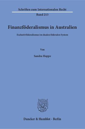 Hoppe |  Finanzföderalismus in Australien | Buch |  Sack Fachmedien