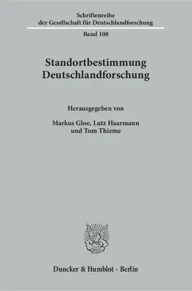 Gloe / Haarmann / Thieme |  Standortbestimmung Deutschlandforschung | Buch |  Sack Fachmedien