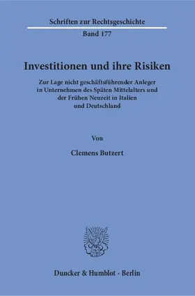 Butzert |  Investitionen und ihre Risiken | Buch |  Sack Fachmedien