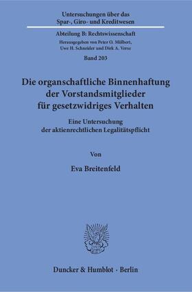 Breitenfeld | Breitenfeld, E: Die organschaftliche Binnenhaftung | Buch | 978-3-428-14995-7 | sack.de